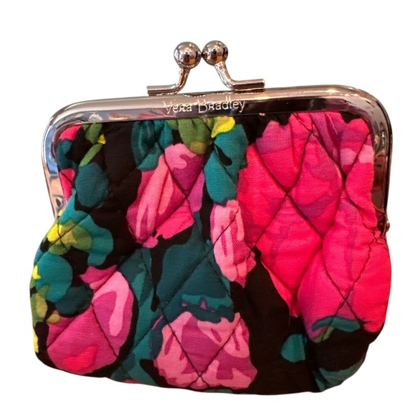 Vera Bradley Kiss Coin Purse Hilo Meadow Floral NWOT - Picture 2 of 4